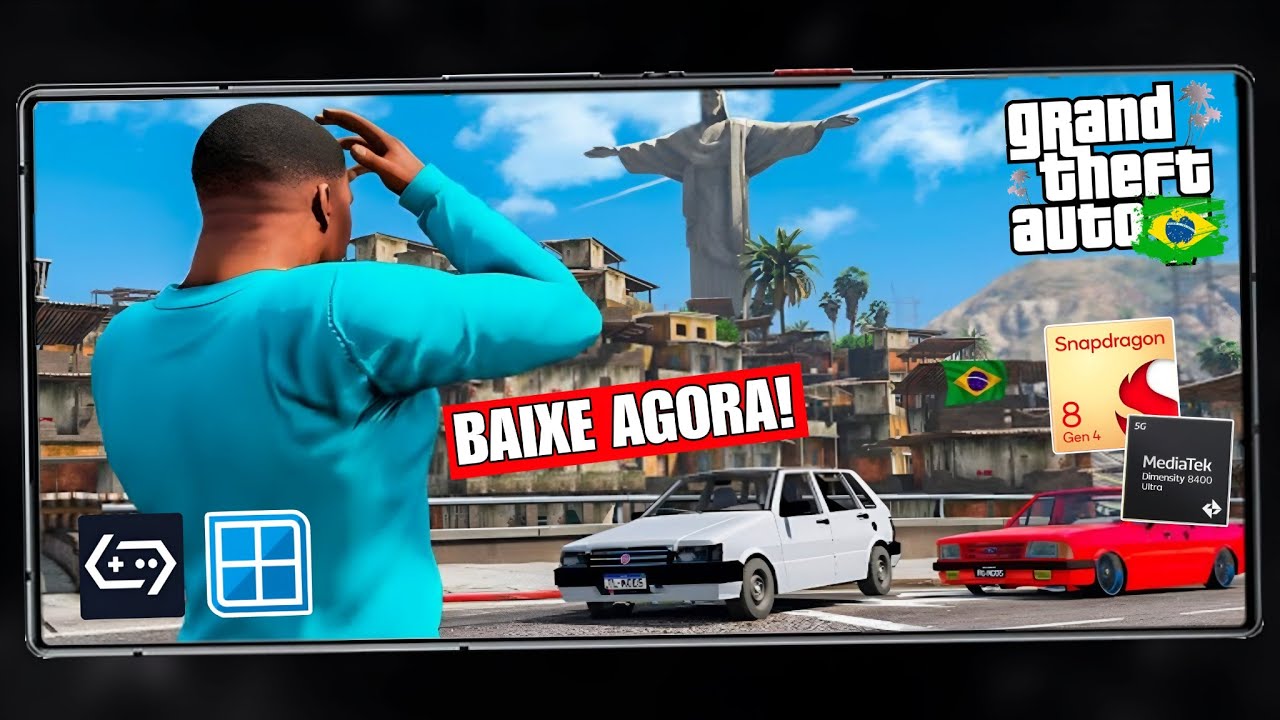 NOVO GTA 5 BRASIL PARA ANDROID FAVELAS DUBLAGEM E NOVOS GRAFICOS GAMEHUB
