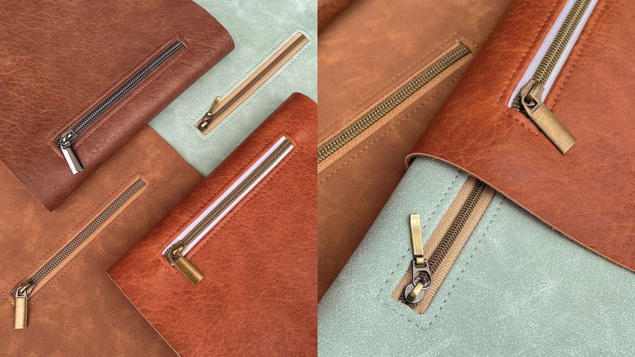 Zipper Pocket Tutorial: Alternative Method With No Raw Edges | Slow Paced Beginner-Friendly Tutorial