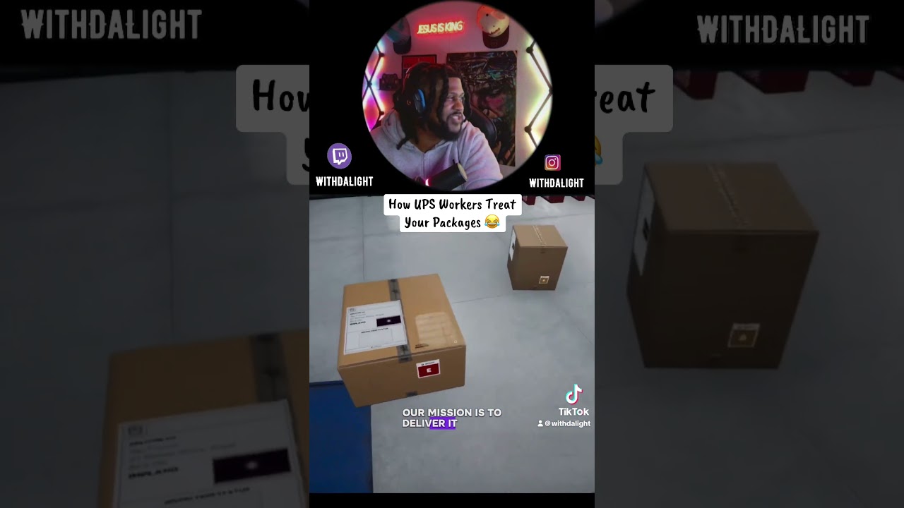 Как #UPS обращается с вашей посылкой 😂 .. #Amazon #twitchstreamer #trend #reels #withdalight