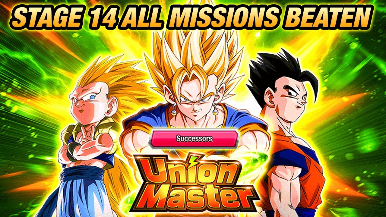 Миссия «Мастер Союза», 14 этап! 5 персонажей-преемников! (Dokkan Battle)