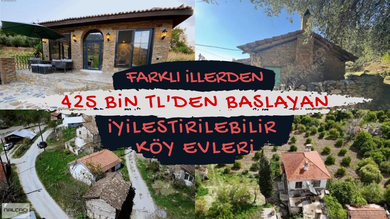 425 BİN TL'DEN BAŞLAYAN FARKLI İLLERDEN İYİLEŞTİRİLEBİLİR KÖY EVLERİ 🎯SİZİN İÇİN İLANLARI TARADIK👍🏻