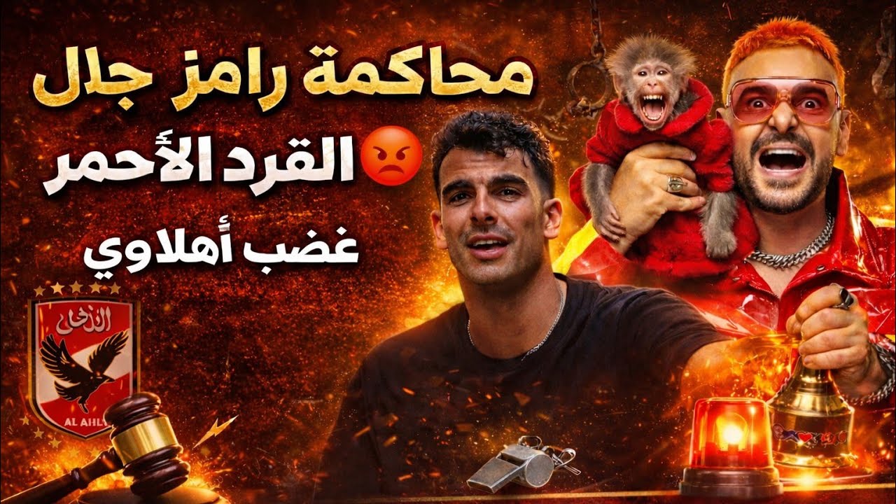 مفاجأة| محاكمة رامز جلال بسبب القرد الأحمر وزيزو|غضب أهلاوي وتحركات لوقف البرنامج| القرار حكام أجانب