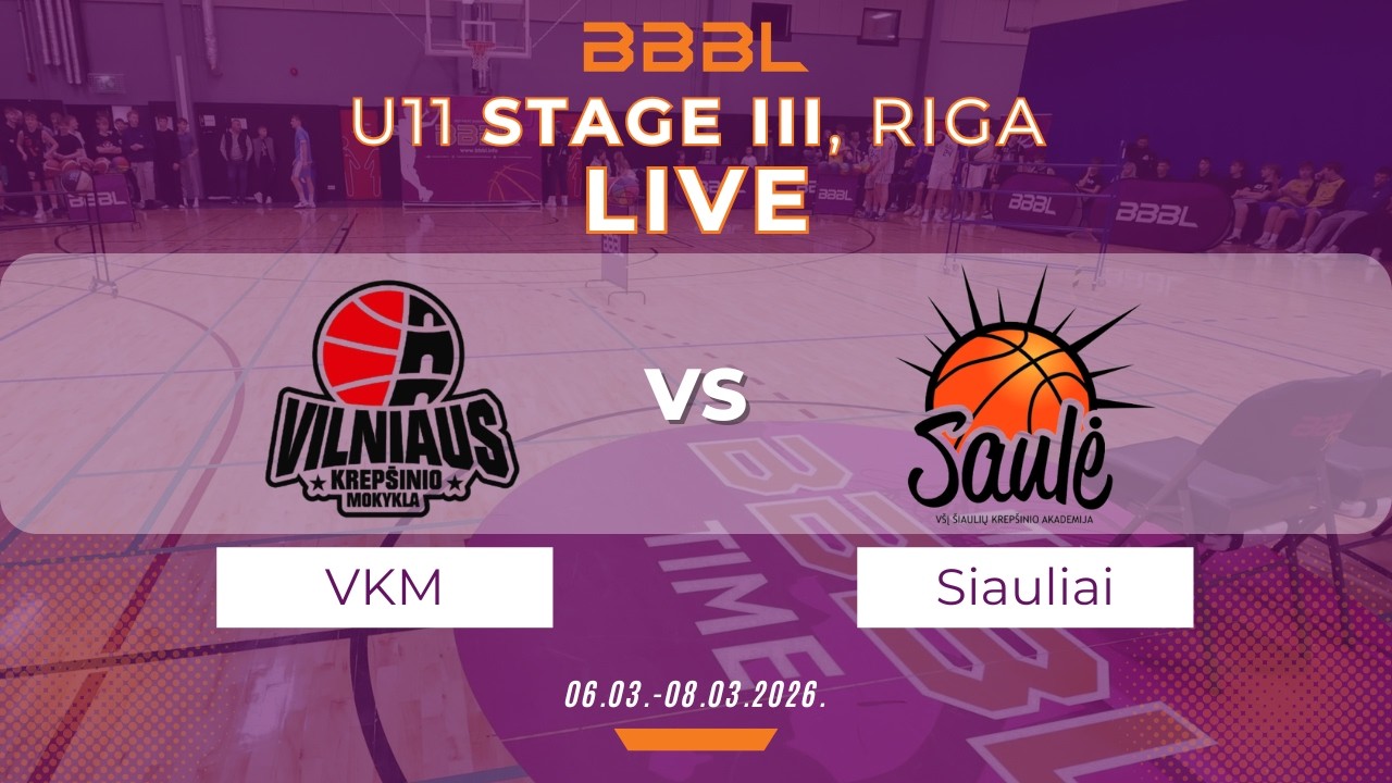 Vilniaus krepšinio mokykla-2 2015 vs Šiauliai KA Saule 2015 | BBBL U11 | Stage III