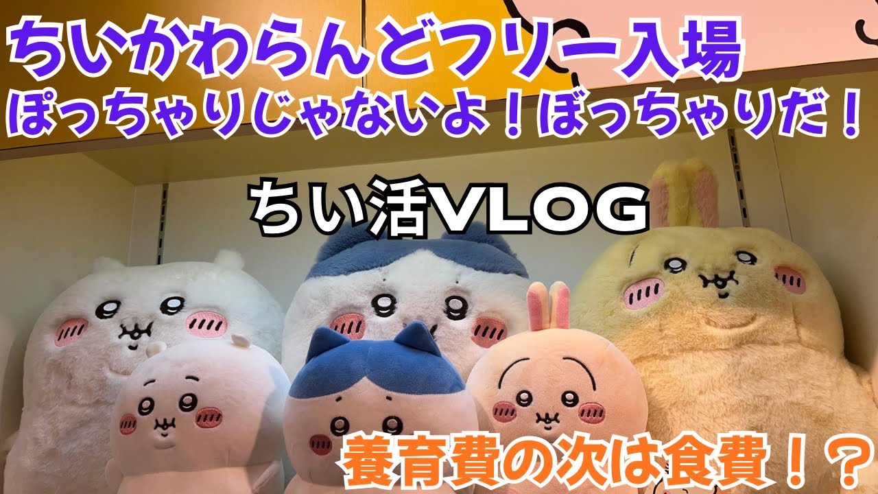 【ちい活 volg】ちいかわらんどフリー入場でも買えた ぼっちゃりシリーズ グッズ紹介