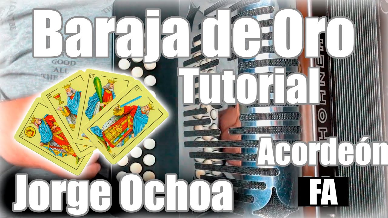 #TUTORIAL Baraja de Oro en Acordeón de Fa // Fácil // Con Adornos