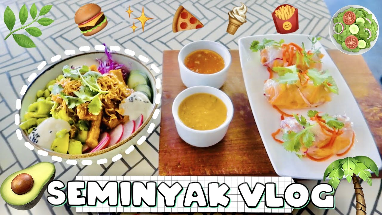 🍔 Bali Vlog - Eating Out at Vegan Restaurants & Cafes in Seminyak!