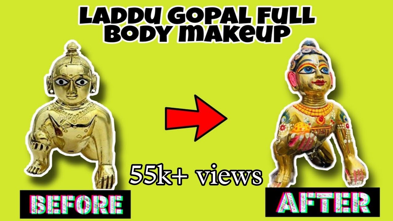 How to do laddu gopal full body makeup|| thakur ji makeup ❤️😍