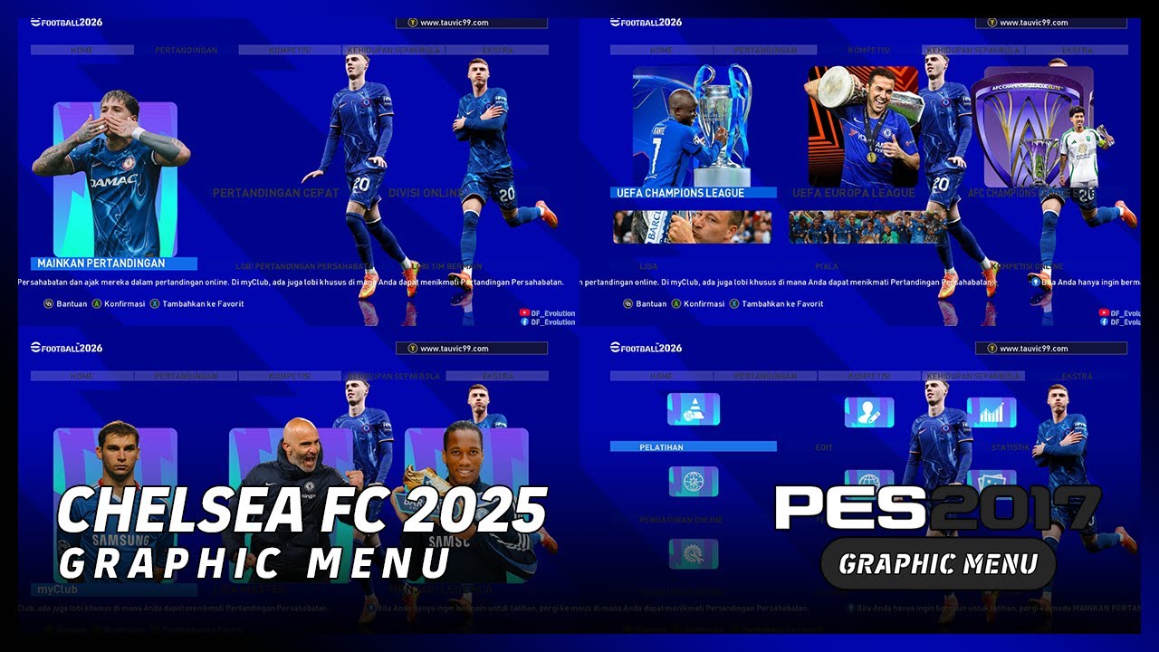 PES 2017 Chelsea FC 2025 New Layout Graphic Menu &mdash; DF Evolution