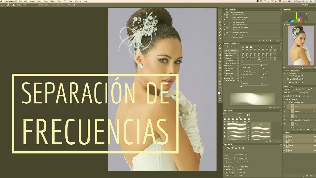 Retocar Fotografías con Separación de Frecuencias