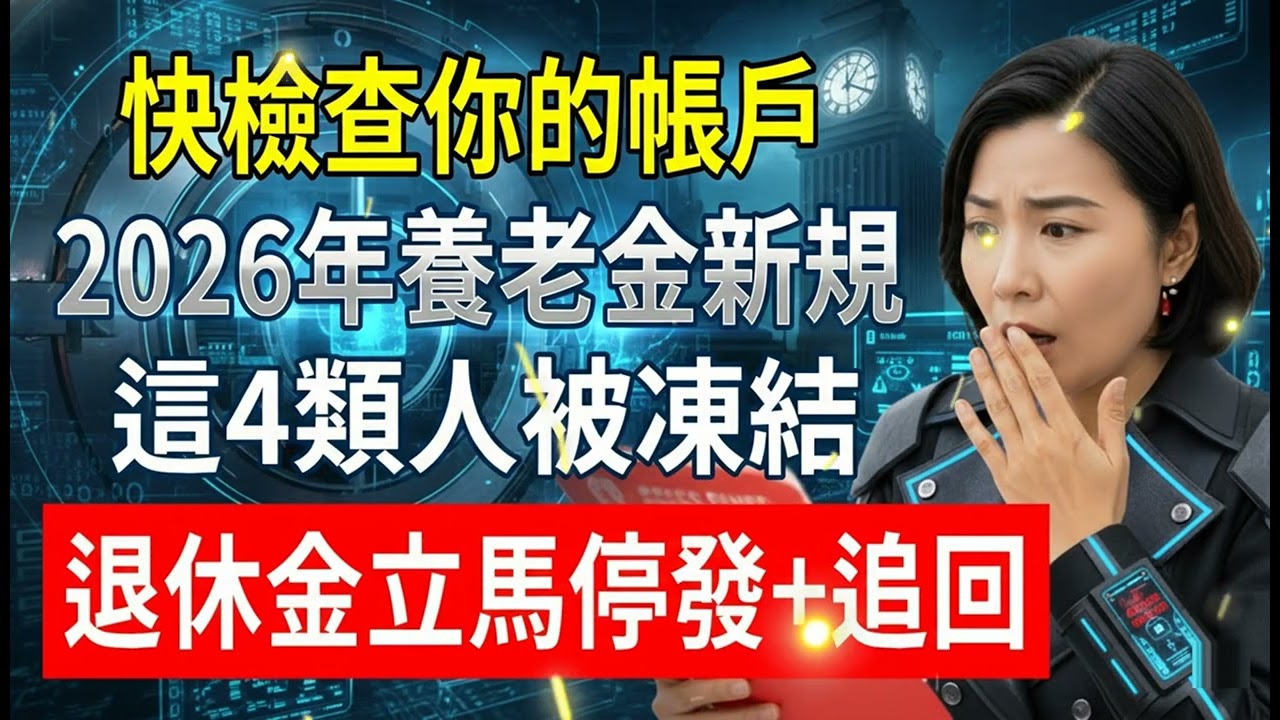 快檢查你的帳戶！2026年養老金新規，這4類人被凍結，退休金立馬停發+追回！