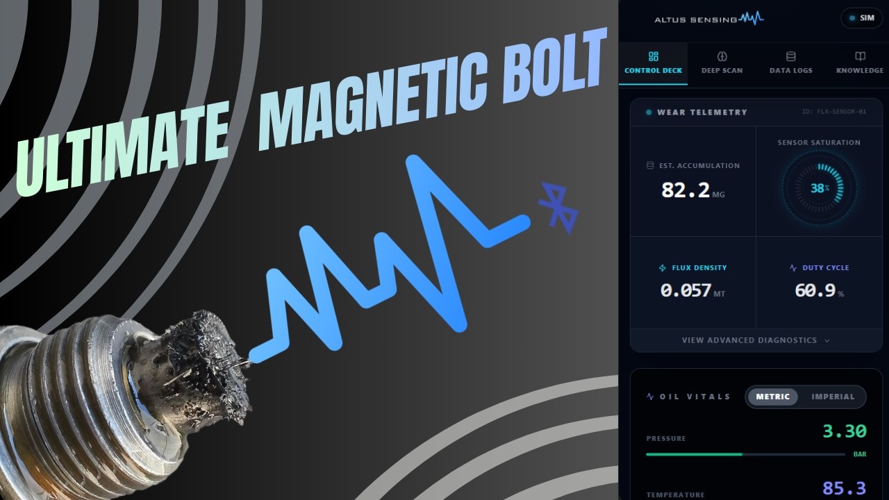 Altus Sensing    Magnetic Oil Drain  Real Time Magnetic Flux Detection
