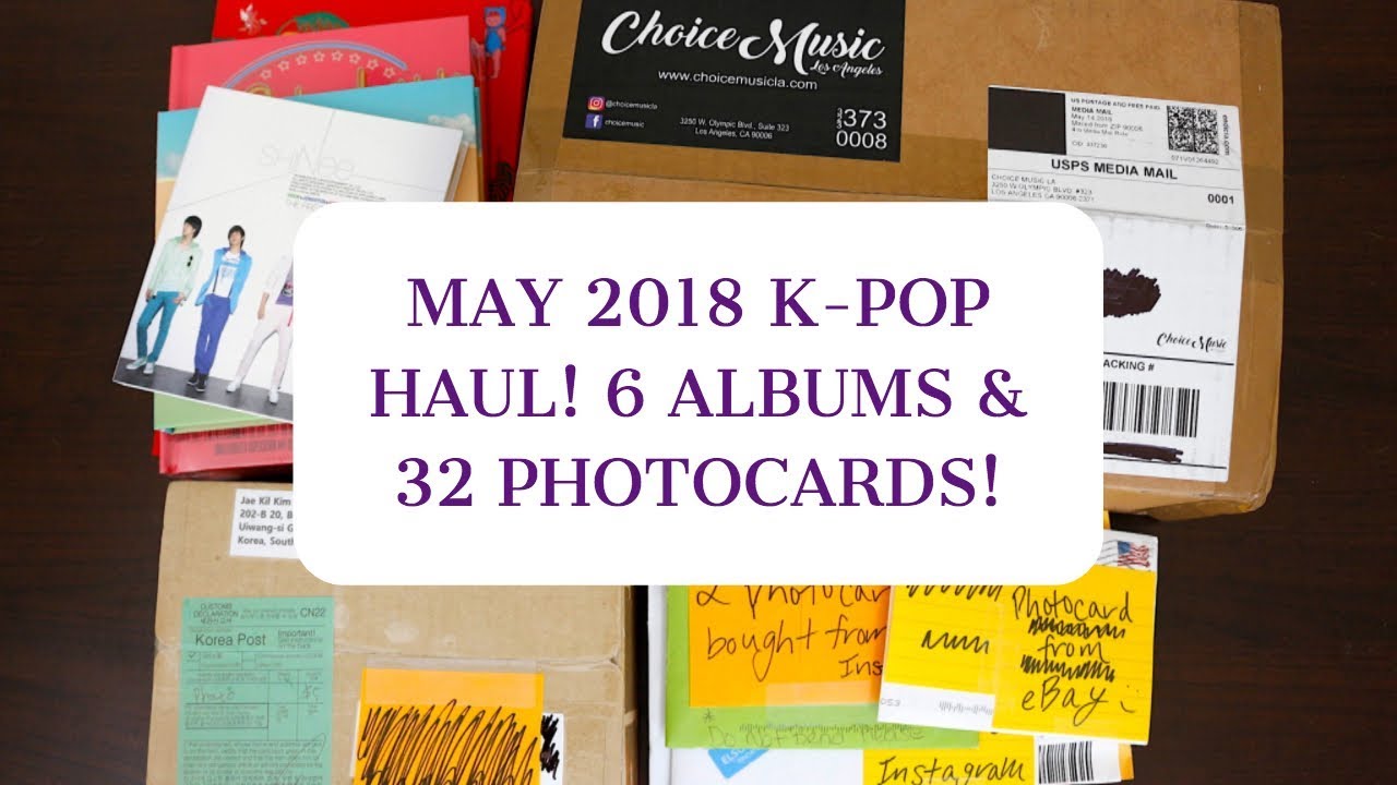 May 2018 K-Pop Haul - 6 Albums, 32 Photocards, and Red Velvet’s Concert Photobook!