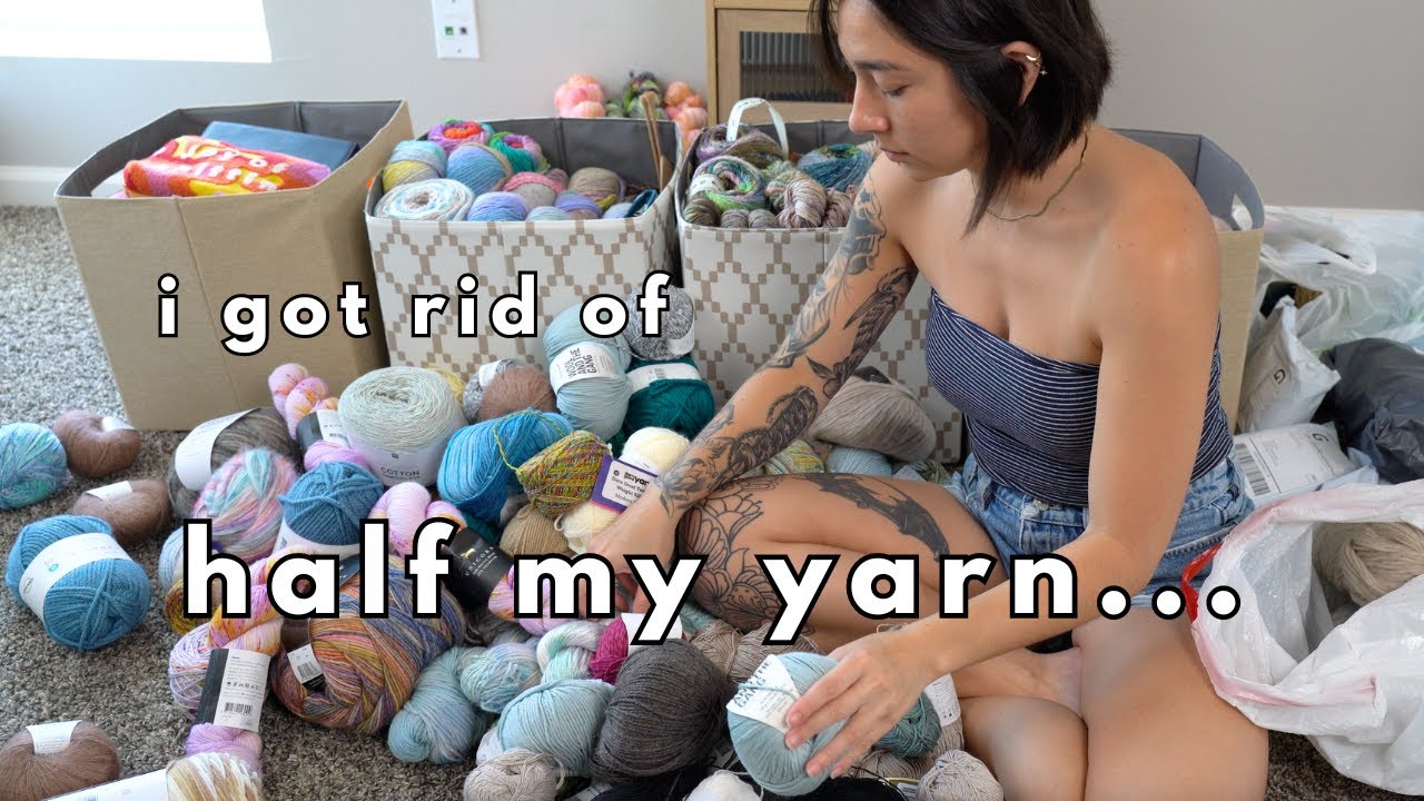 organize my entire yarn collection with me | yarn i'm bringing to BOSTON 🧶