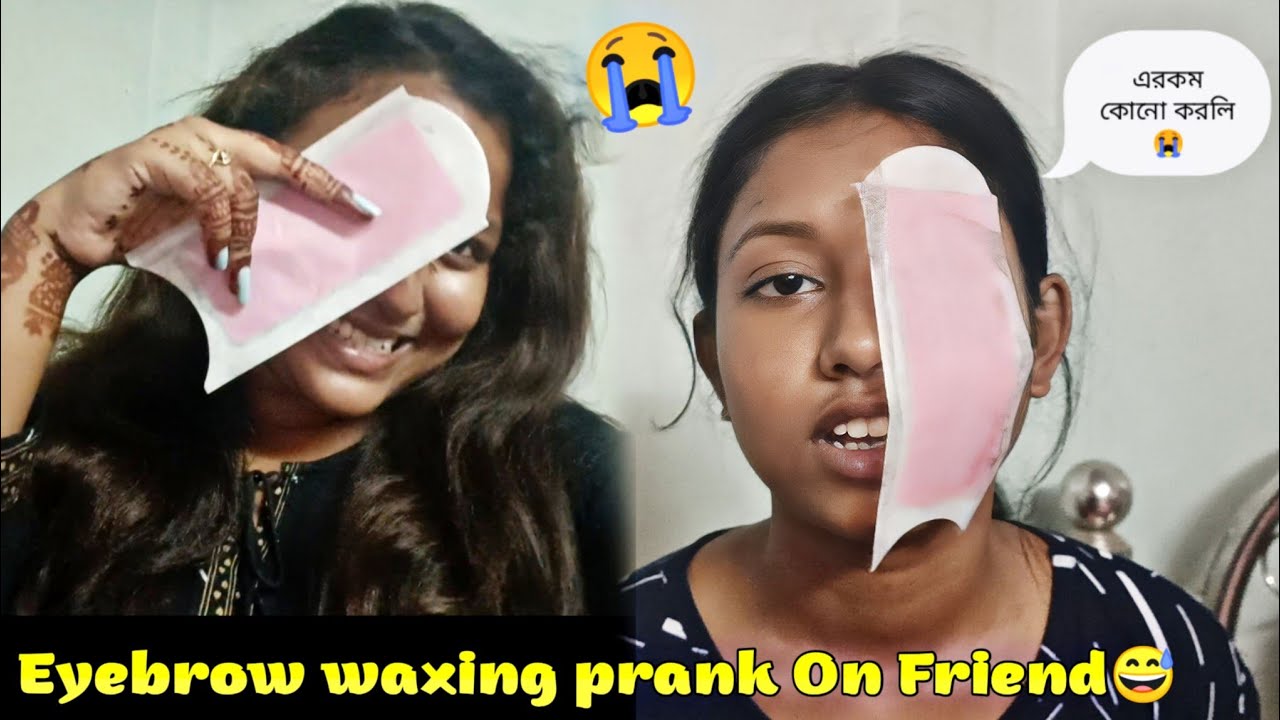 Eyebrow Waxing Prank On Friend 😆😝||Gone Wrong🥲||#thedailylove#2023