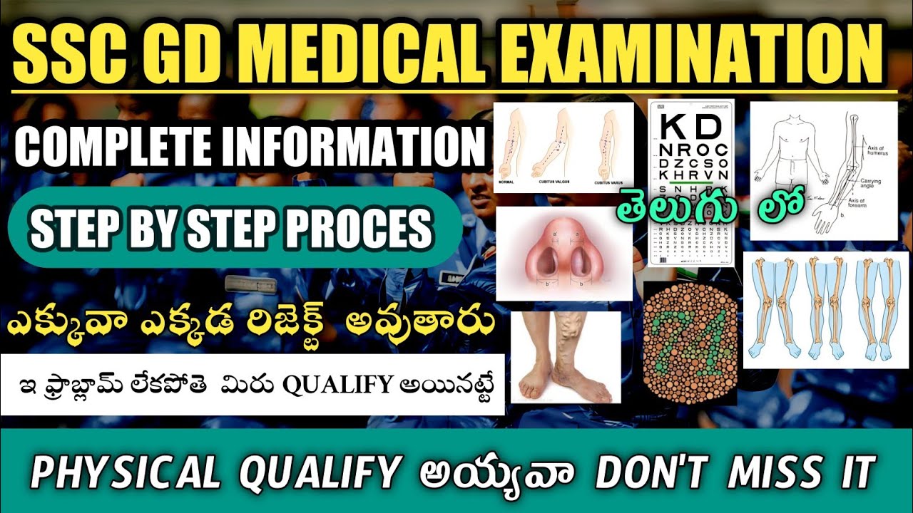ssc gd medical exam | step by step process | మెడికల్ లో ఎం చూస్తారు | #sscgdmedical
