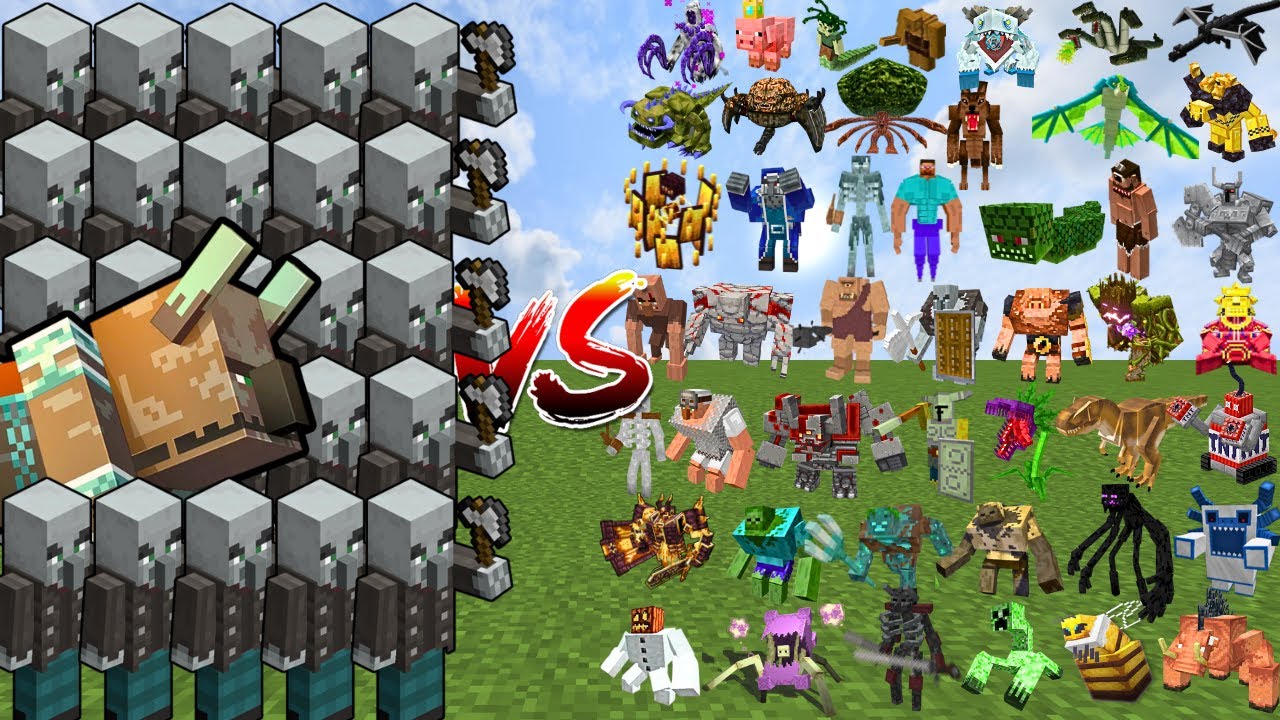 ILLAGER ARMY vs BOSS MOBS