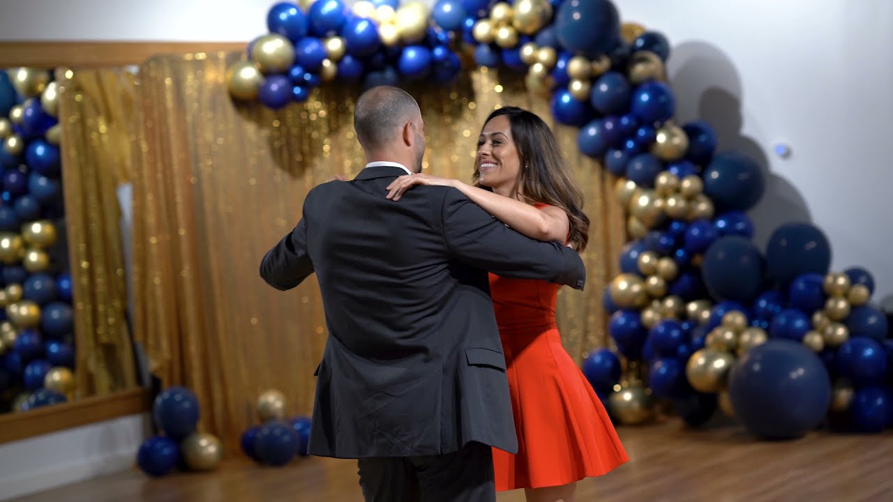 Ximena & Ignacio rehearsing their First Dance at LSDA Grand Opening Gala 2021