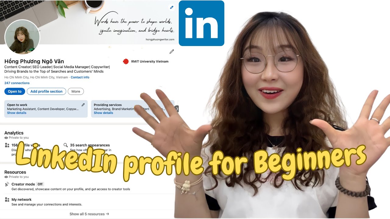 CÁCH TẠO HỒ SƠ LINKEDIN CHO NGƯỜI CHƯA CÓ KINH NGHIỆM I MẸO + VÍ DỤ CỤ THỂ