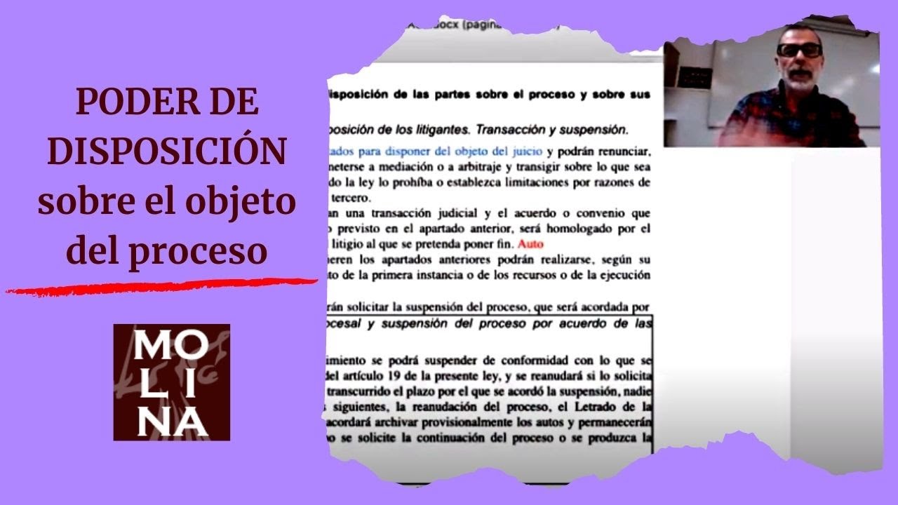 🎓 Procedimiento Civil: PODER DE DISPOSICIÓN sobre 【OBJETO】del proceso