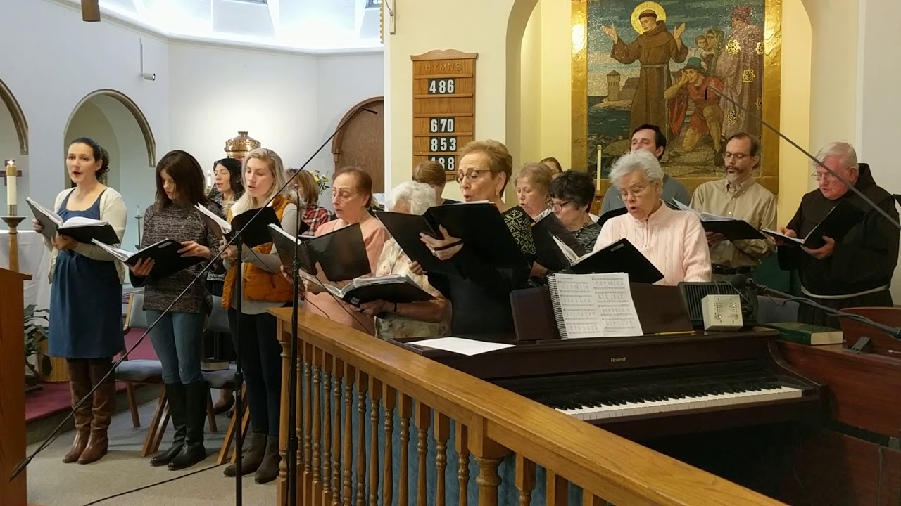 Adult Choir-November 25, 2018-singing Crown Him King of Kings by J.S. Bach