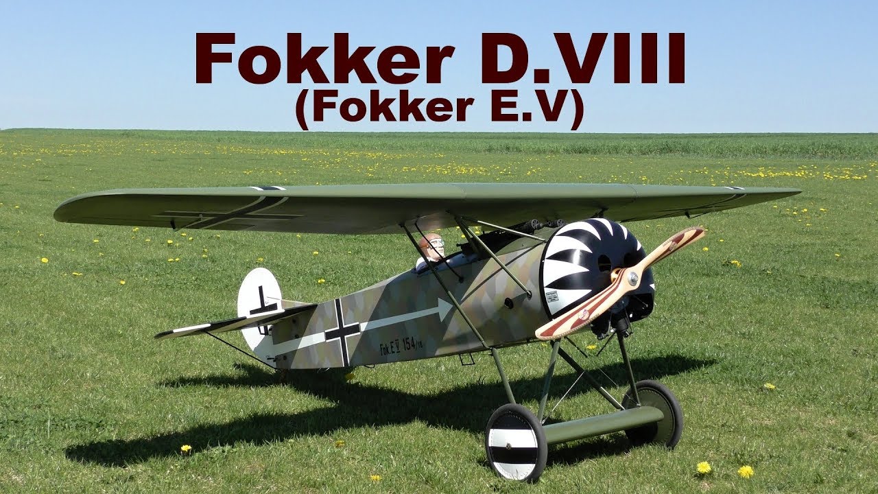 Fokker D.VIII, maiden flight, scale RC airplane, 2018