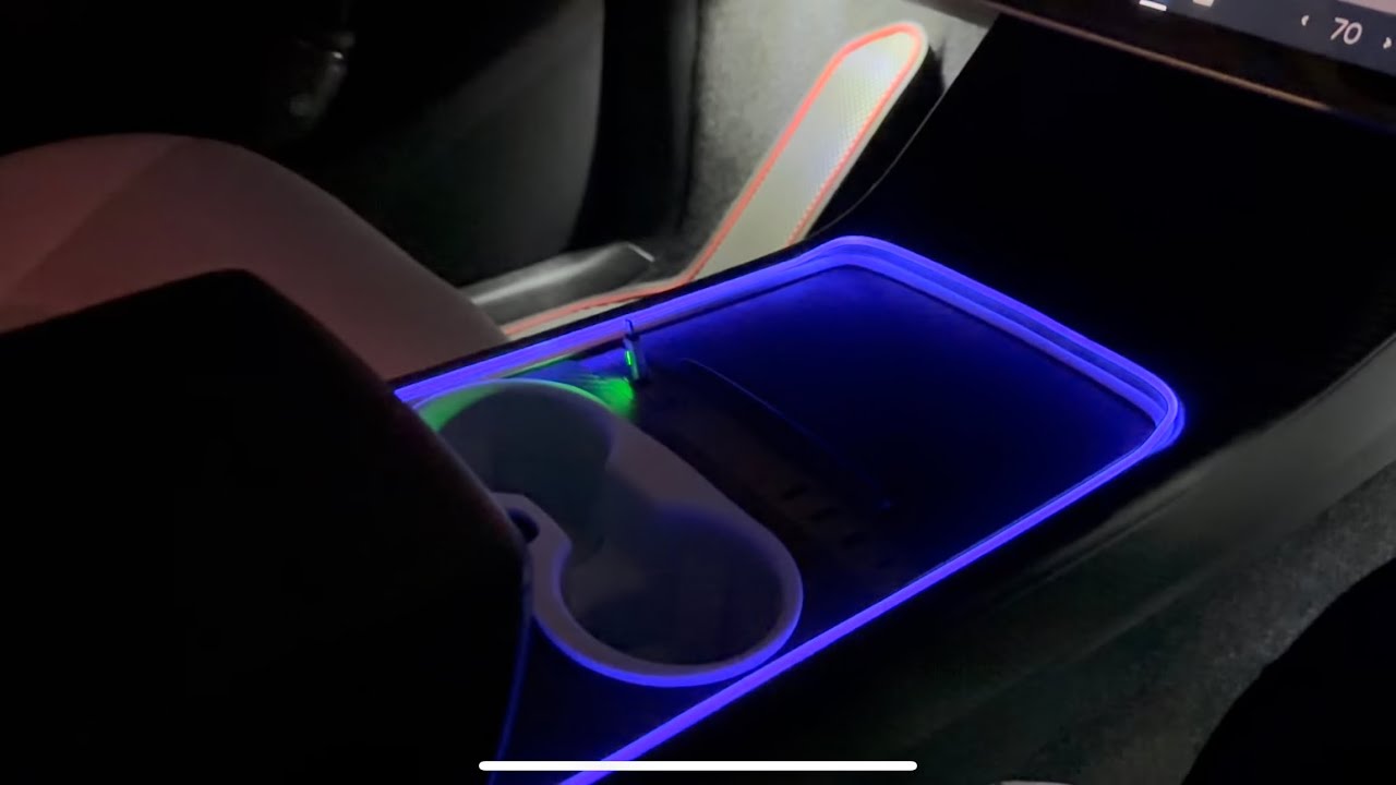 Tesla Model Y / 3 Center Console Lighting Install f. Pimpmyev
