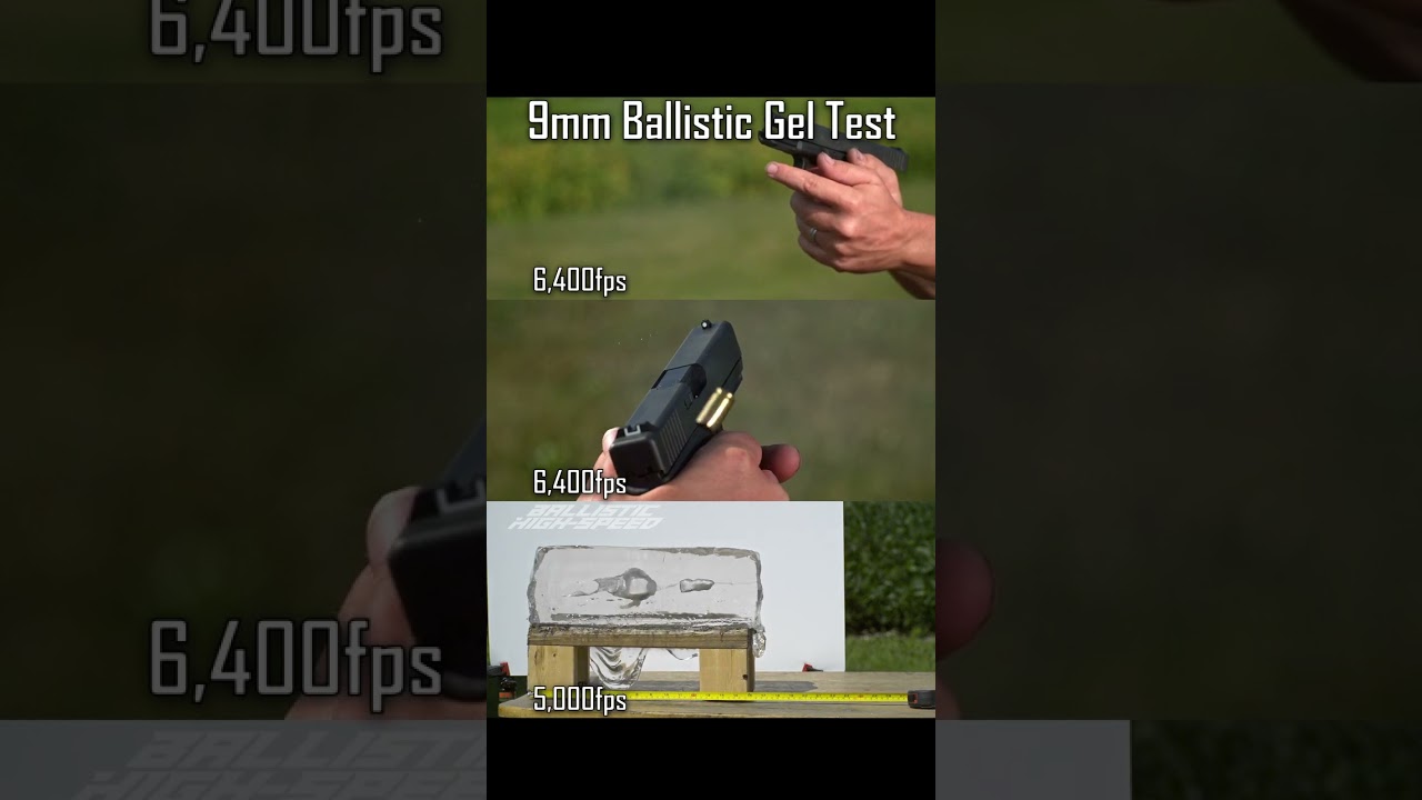 9mm FMJ Ballistic Gel Super Slow Mo Test! - BHS #shorts #slowmotion