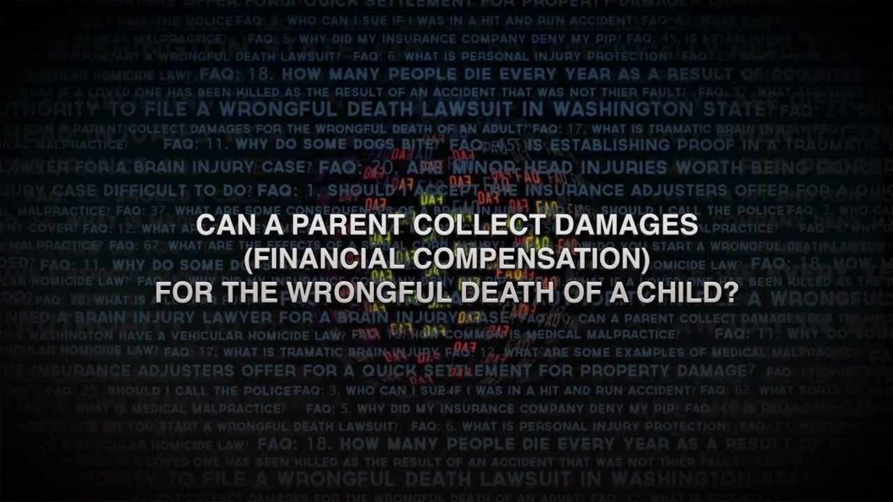 Can a parent collect damages for the wrongful death of a child?