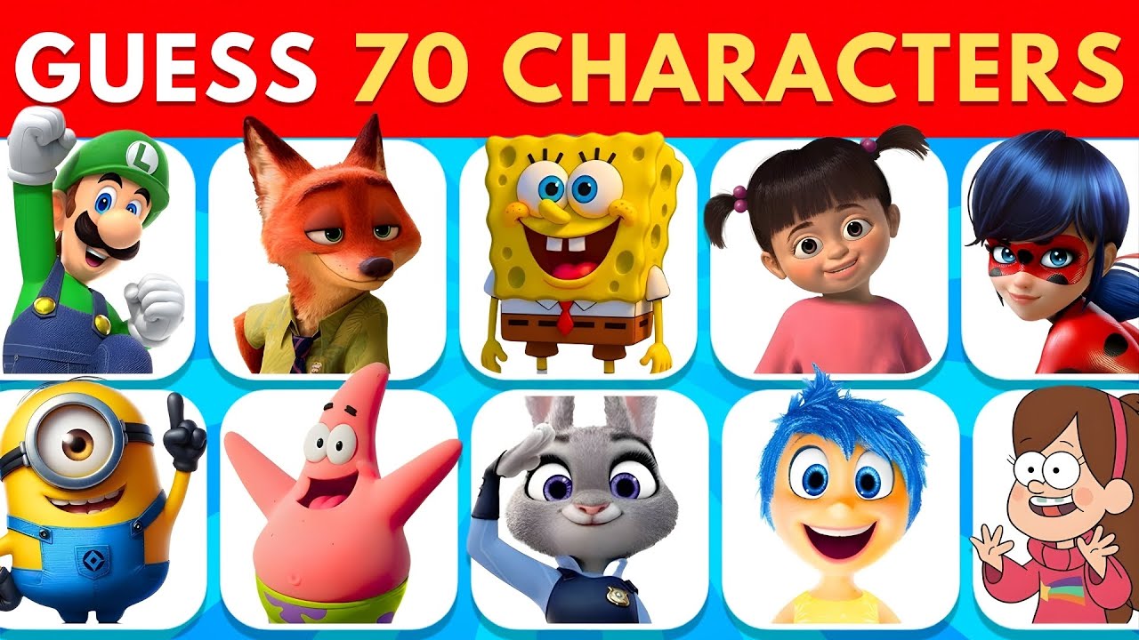 Guess the Cartoon Character Quiz 🔥🧠 | Zootopia 2, Disney, Stitch, SpongeBob, Anime