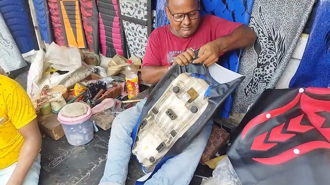how to make bike seat cover change/bike ka seat cover change kaise karen/amazing process/