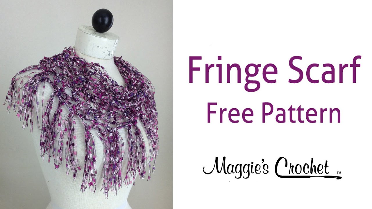 City Life Fringed Scarf Free Crochet Pattern by Maggie Weldon - Right Handed