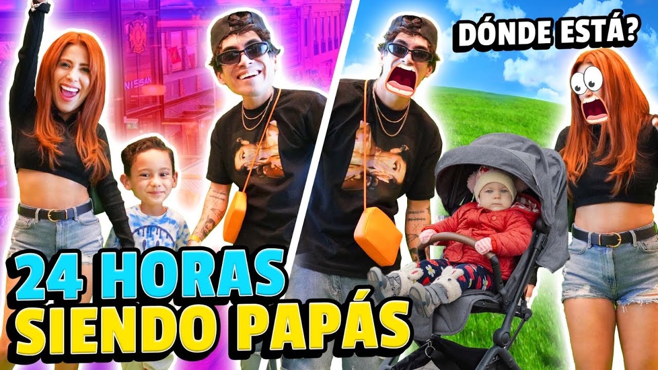 24hrs SIENDO PAPÁS 😍| se nos extravió un hijo 😱