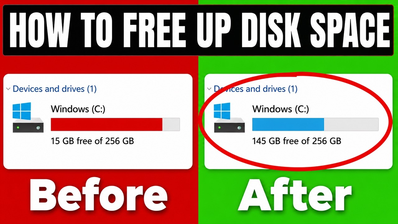 How to Free Up Disk Space on Windows 11/10 | Complete Guide 2026