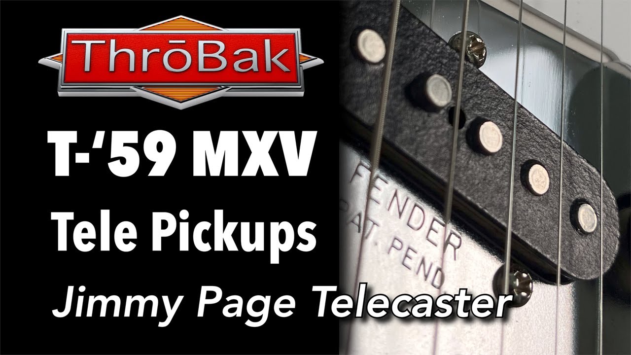 ThroBak T-'59 MXV Telecaster Pickup Set (VINTAGE REPRO!) - In Jimmy Page Mirror Telecaster