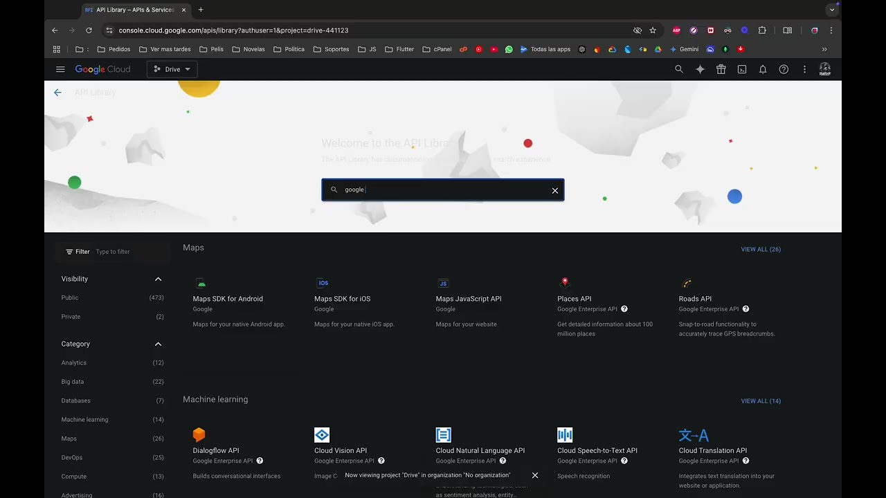 Tutorial Google Drive + Flutter: Configuraci&oacute;n Google Cloud #1