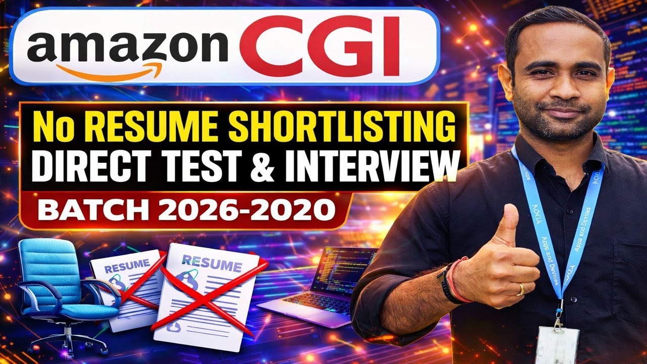 Amazon, CGI, Capheid Biggest Hiring | No Resume Shortlisting | Batch 2026-2020