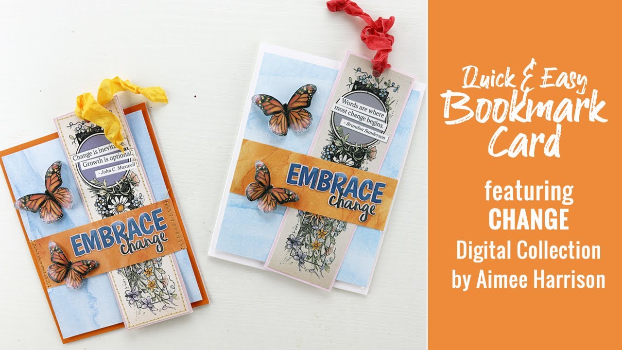 Bookmark Greeting Card featuring Digital Scrapbook Kit
