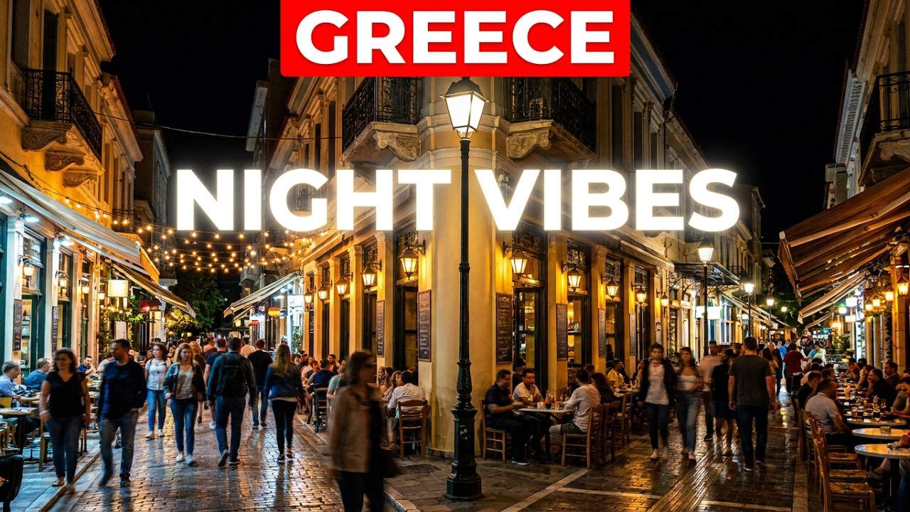 How Athens in Greece Looks in the Night? POV Walk Through Athens Center!