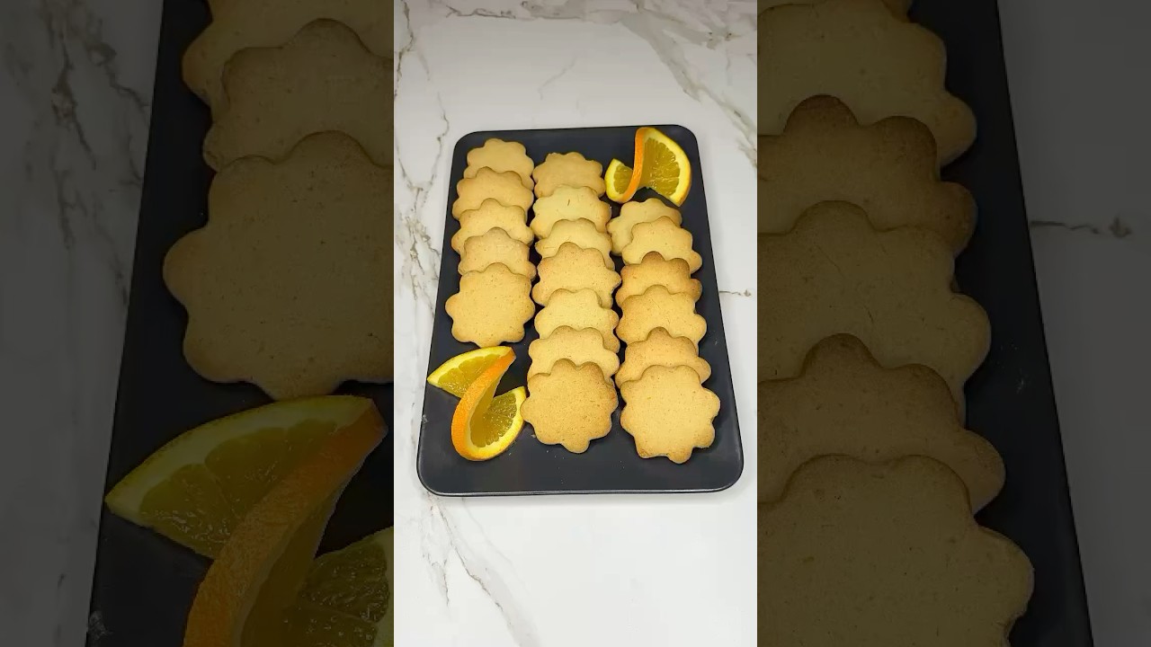 Galletas de naranja. Muy f&aacute;ciles de hacer y son una delicia. #foodie #food #shorts