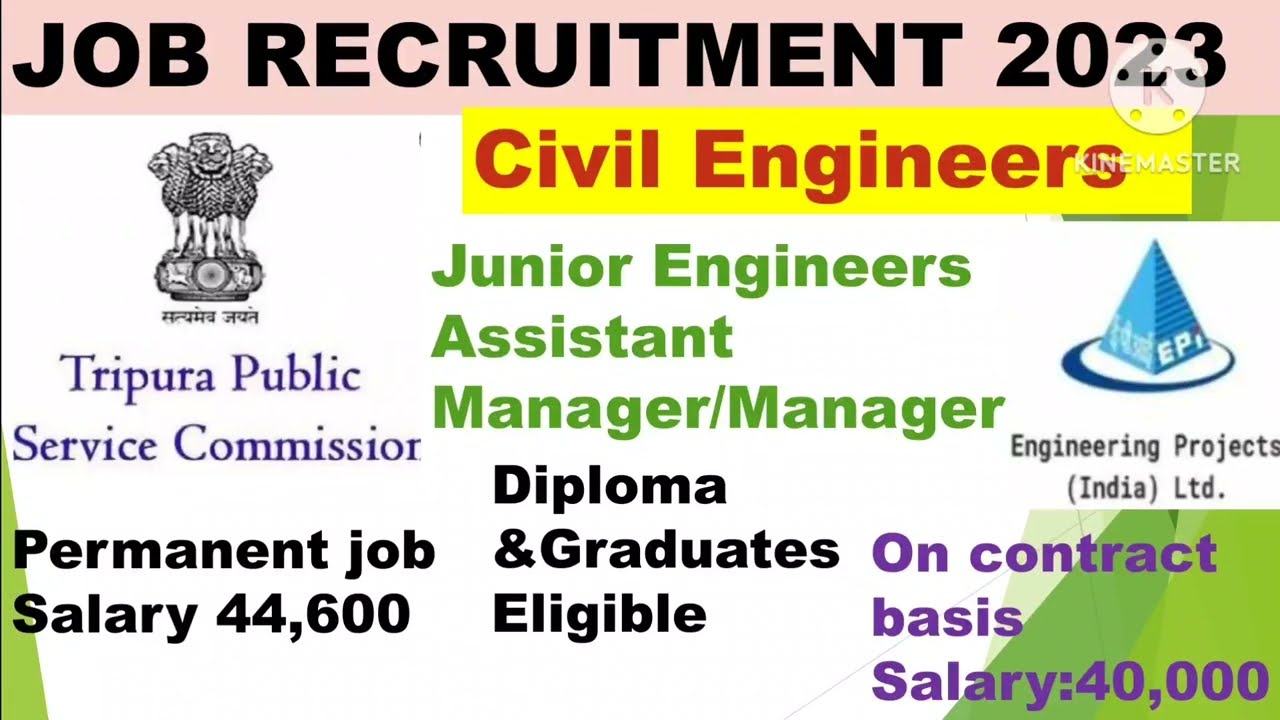 Latest civil engineering jobs 2023/Junior Engineer, Assistant manager, and more/diploma & graduates