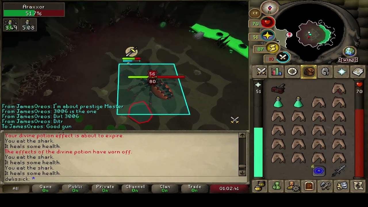 Araxxor boss fight 2:07 (new personal best)
