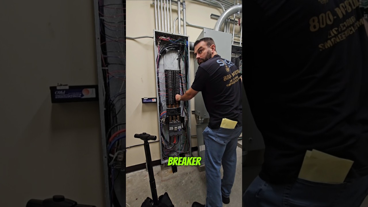 This 3-phase 100 amp breaker burned up. Boynton beach fl Simon Electric