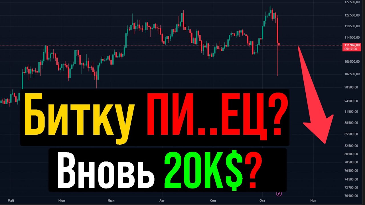 🔴НАСТАЛ РЕАЛЬНЫЙ КРАХ КРИПТЫ. Пузырь сдувается?! Что будет с Биткоином?