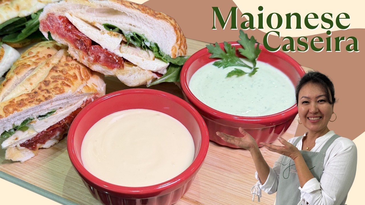 Maionese caseira que vocês pediram muito! | Maionese com ovo e maionese verde sem ovo