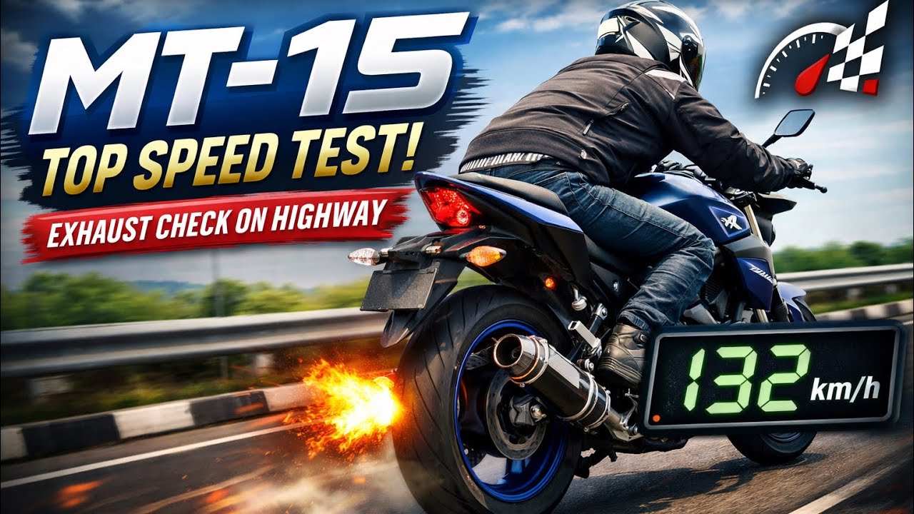Yamaha MT-15 Top Speed Test | Exhaust Sound Check on Highway 🏍️