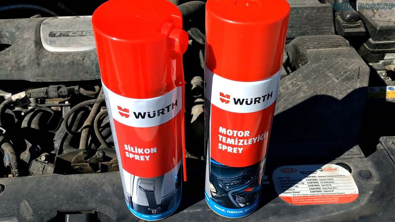 WÜRTH Motor Temizleme ve Silikon Sprey - Test - Uygulama