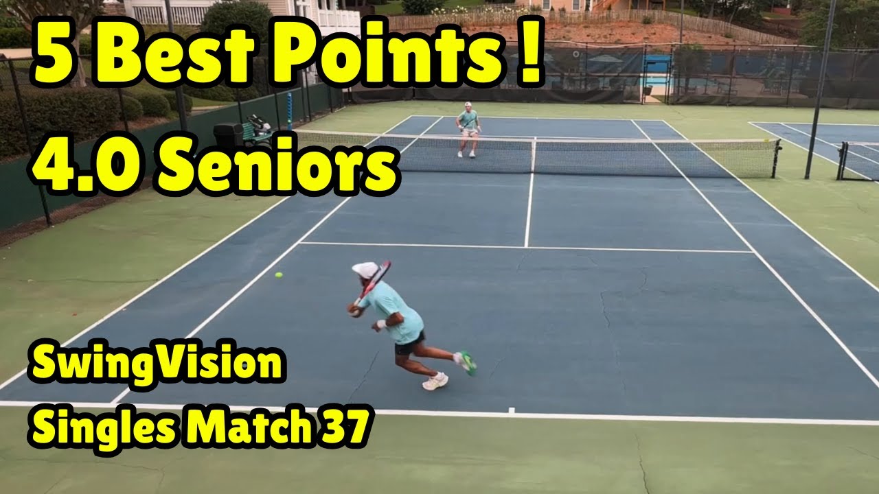 Watch best of senior tennis! Top five points (Match 37)