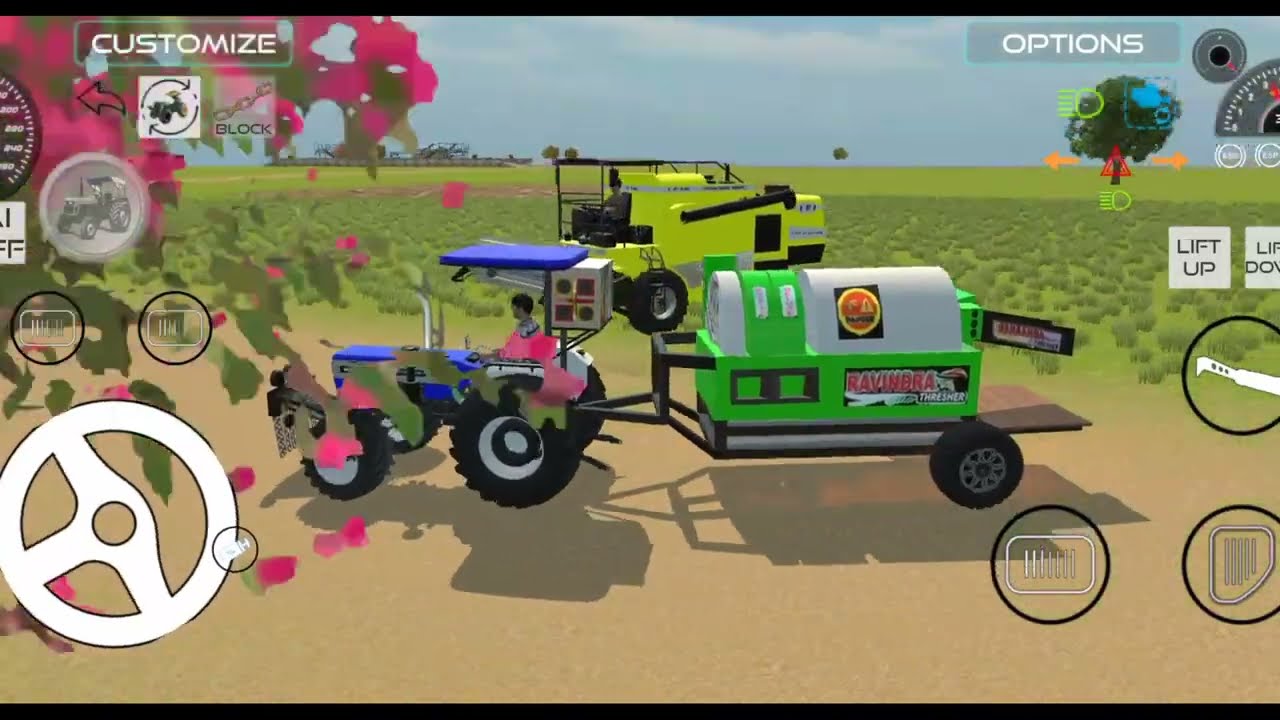 Village Farming Simulator 3D 🌿🌻 | Swaraj John Dheer Farmtruc 🚜 Tractor | mustard  Harvest  Part 62