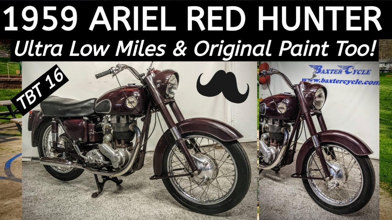 Amazing 59 Ariel Red Hunter, Low Miles - Original Paint! TBT 16