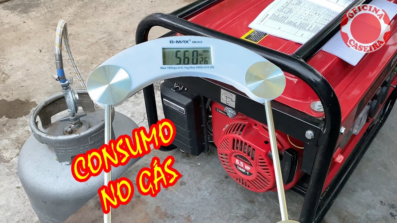 CÁLCULO DO CONSUMO DE UM GERADOR DE ENERGIA NO GÁS DE COZINHA. GLP.